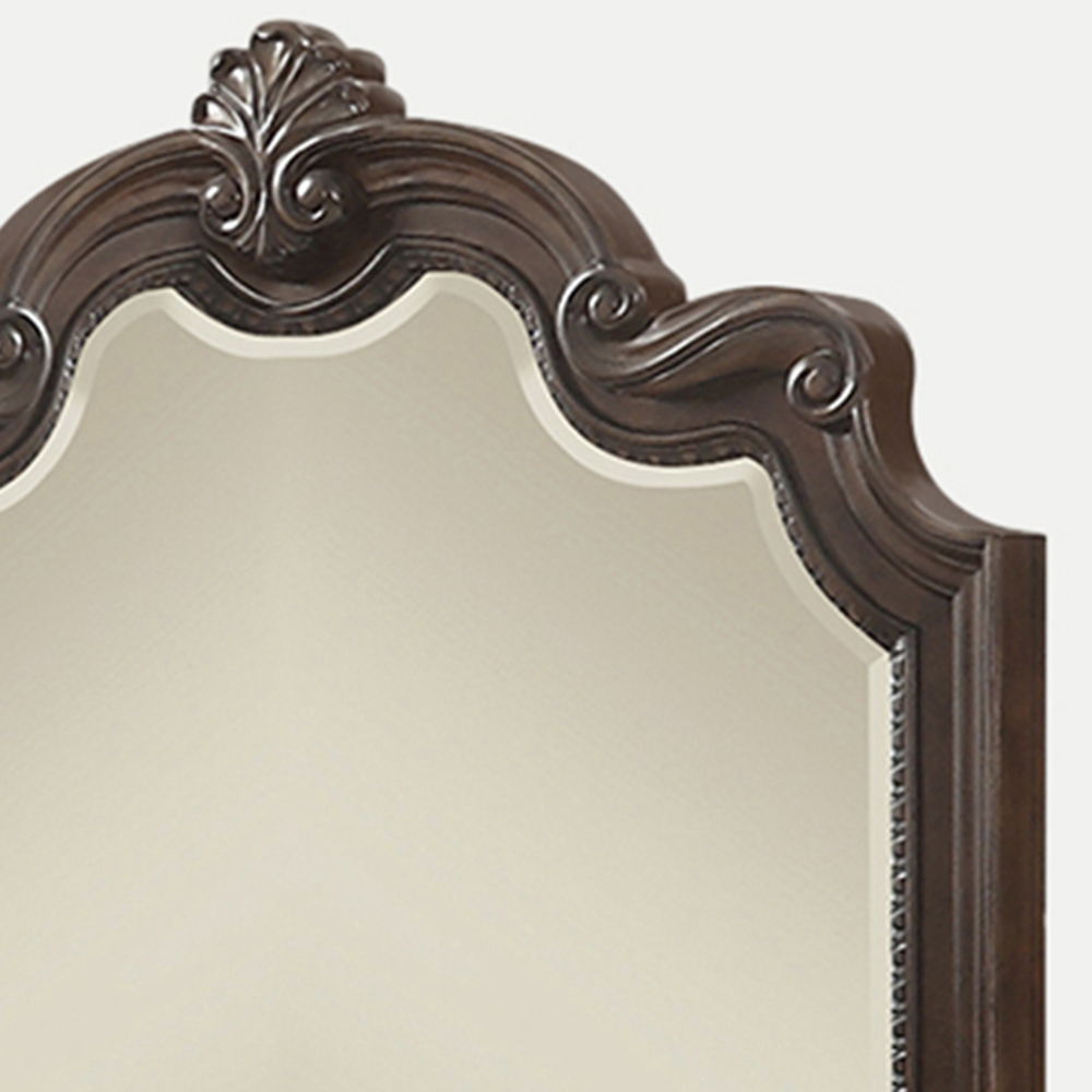 Ornate Mirror - Mahogany