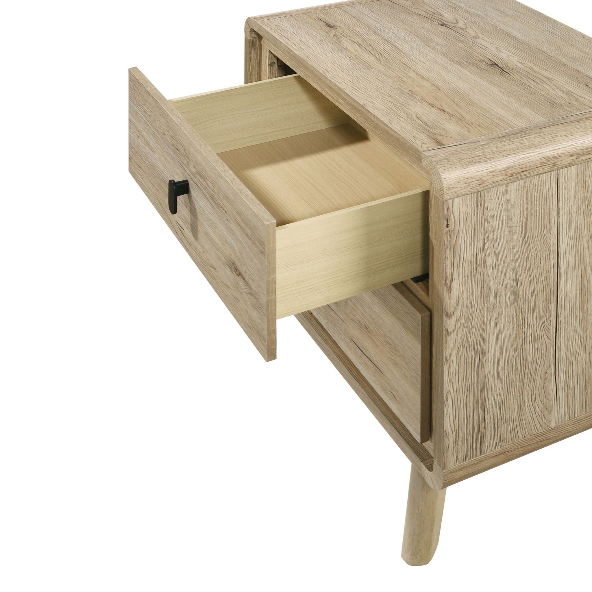 Nightstand & 2 Drawers - Beige