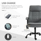 Vinsetto Executive Massage Office Chair with 2-Point Lumbar Massage, USB Power, Adjustable Height, Padded Headrest, Armrest, Grey