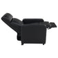 Black Upholstered Push-Back Recliner