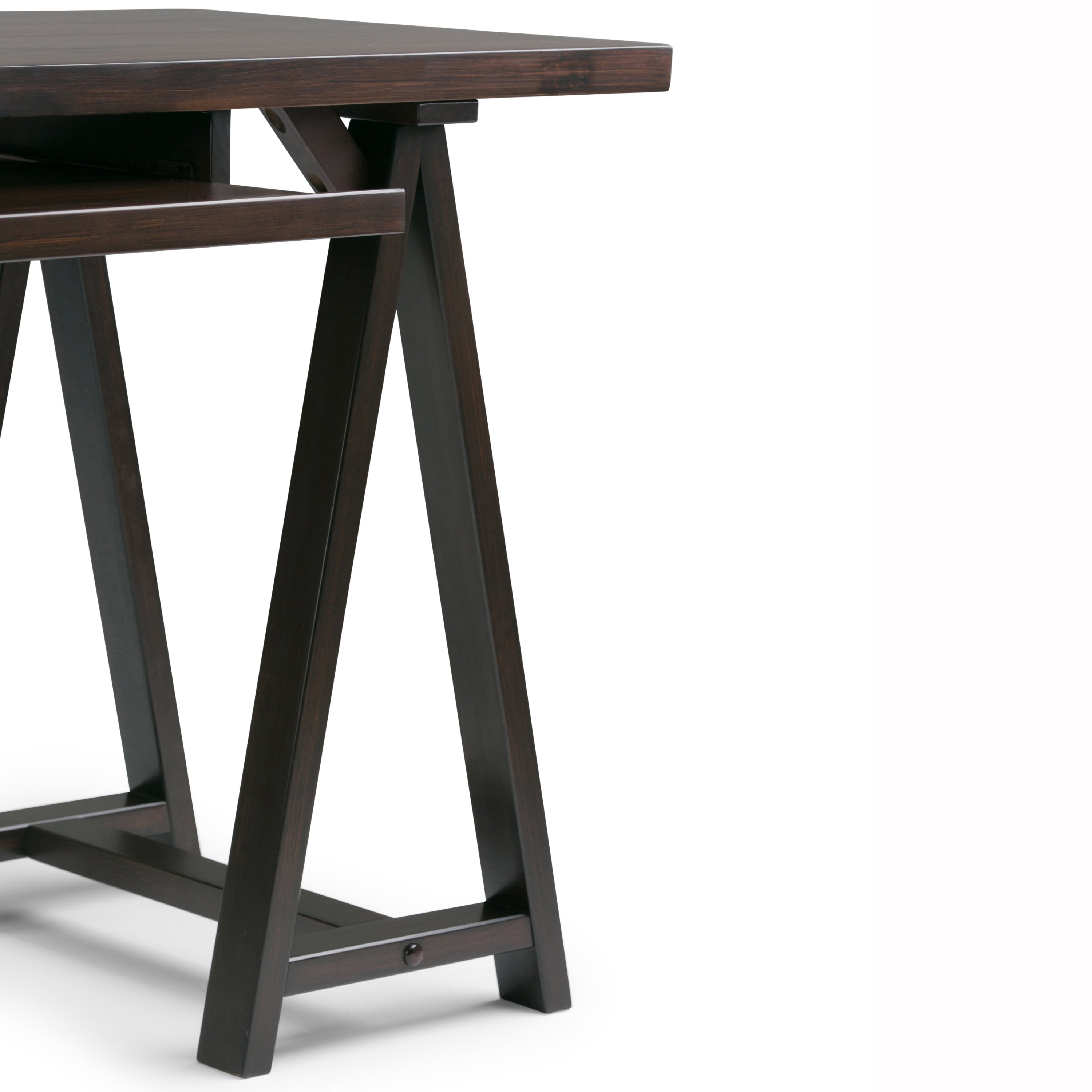 Sawhorse - Desk - Dark Chestnut Brown