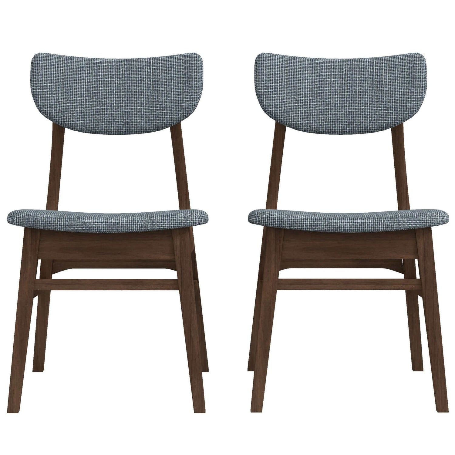 Eula - Mid-Century Modern Dining Chair (Set of 2) - Dark Brown