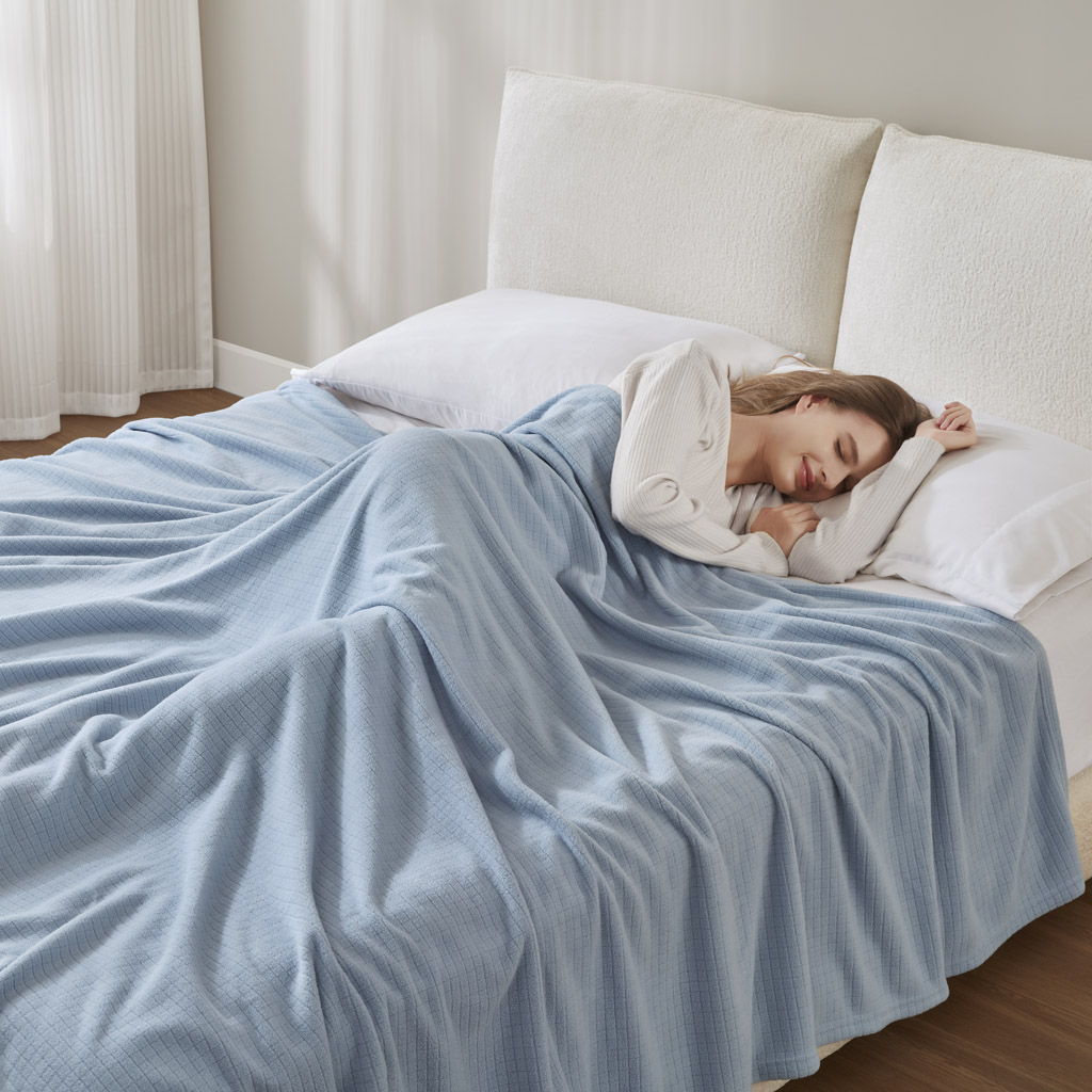 Microfleece - Blanket - Blue