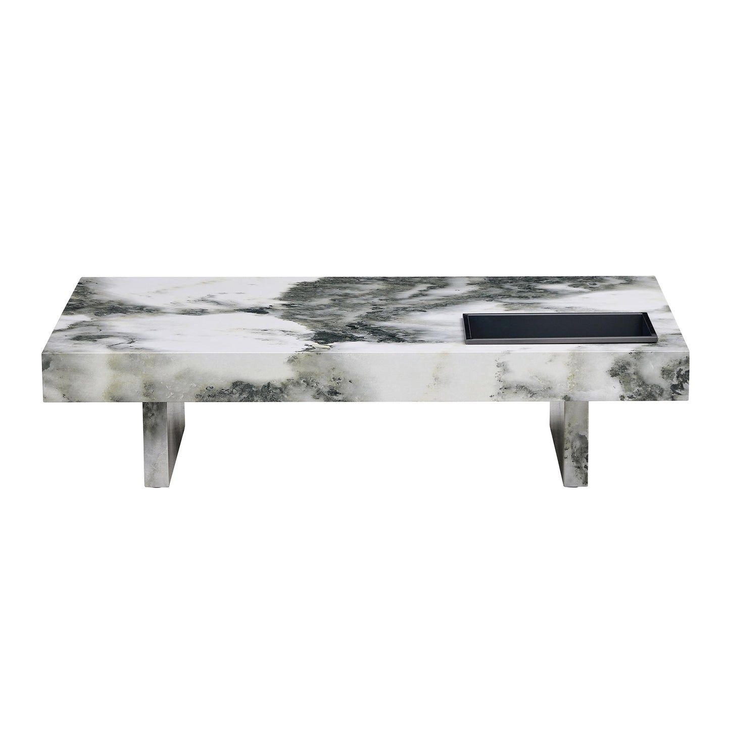 A modern and practical coffee table with black and white patterns. Made of MDF material. The fusion of elegance and natural fashion 47.2"* 23.6"* 12 "