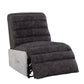 ACME Okzuil Power Motion Recliner, 2-Tone Gray Top Grain Leather & Aluminum 59941