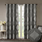 Ogee Knitted Jacquard Total Blackout Curtain Panel