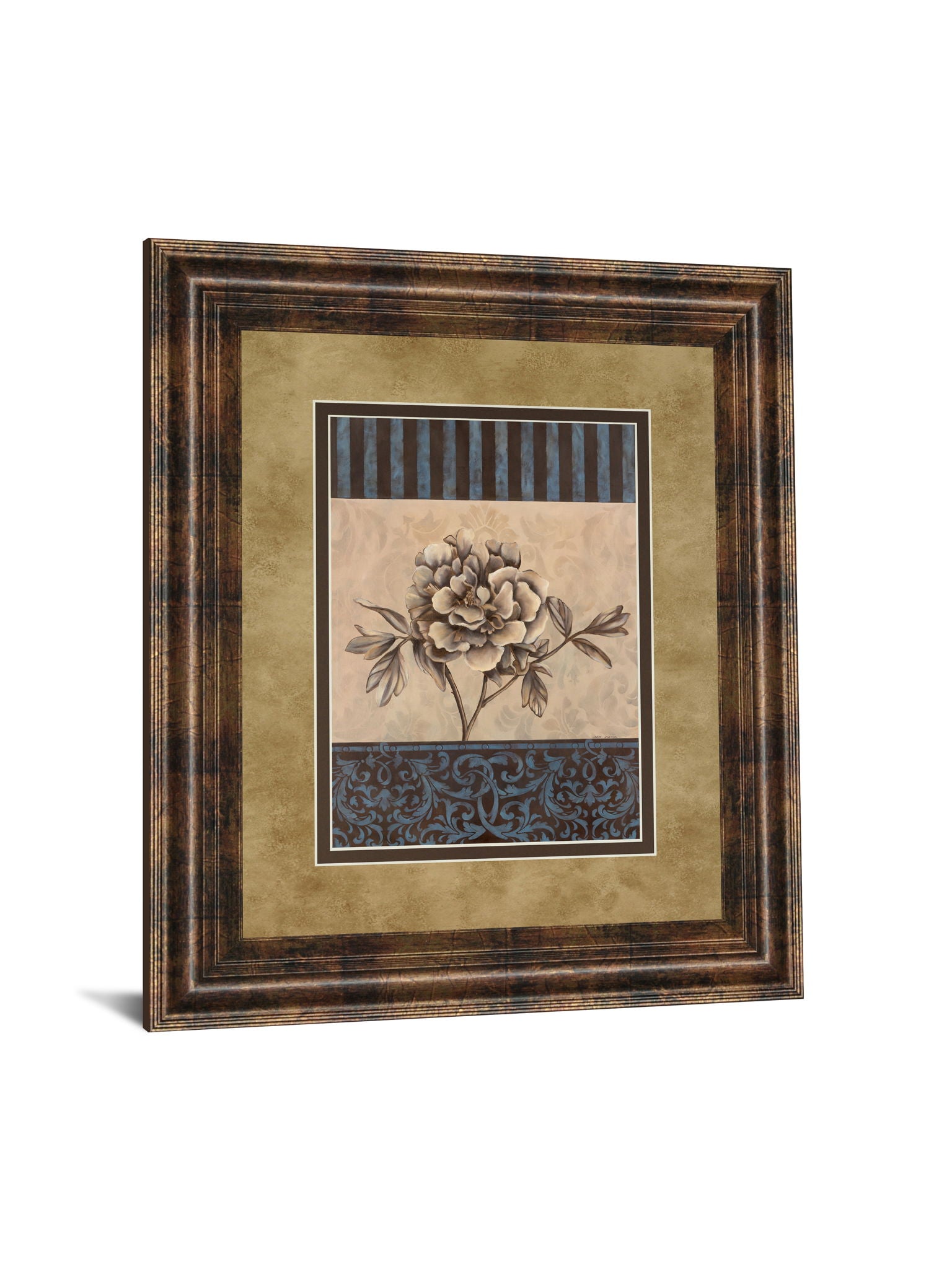 Rose Refined I By Carol Robinson - Framed Print Wall Art - Light Brown