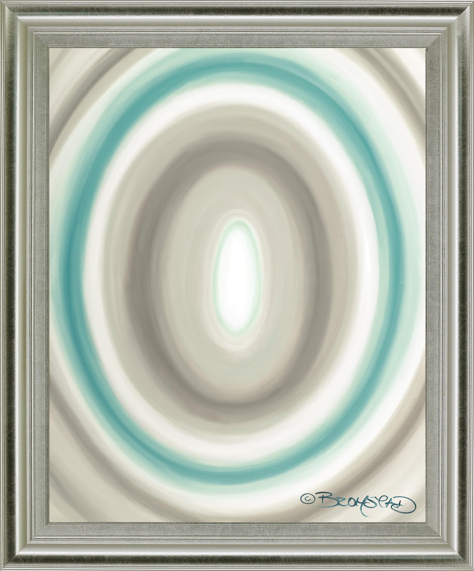 Aqua Ripple - 28" x 34" Framed Wall Art - Light Blue
