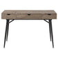 Rustic Driftwood and Dark Bronze 1-drawer Writing Desk