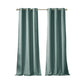 Tonal Printed Faux Silk Total Blackout Curtain Panel Pair