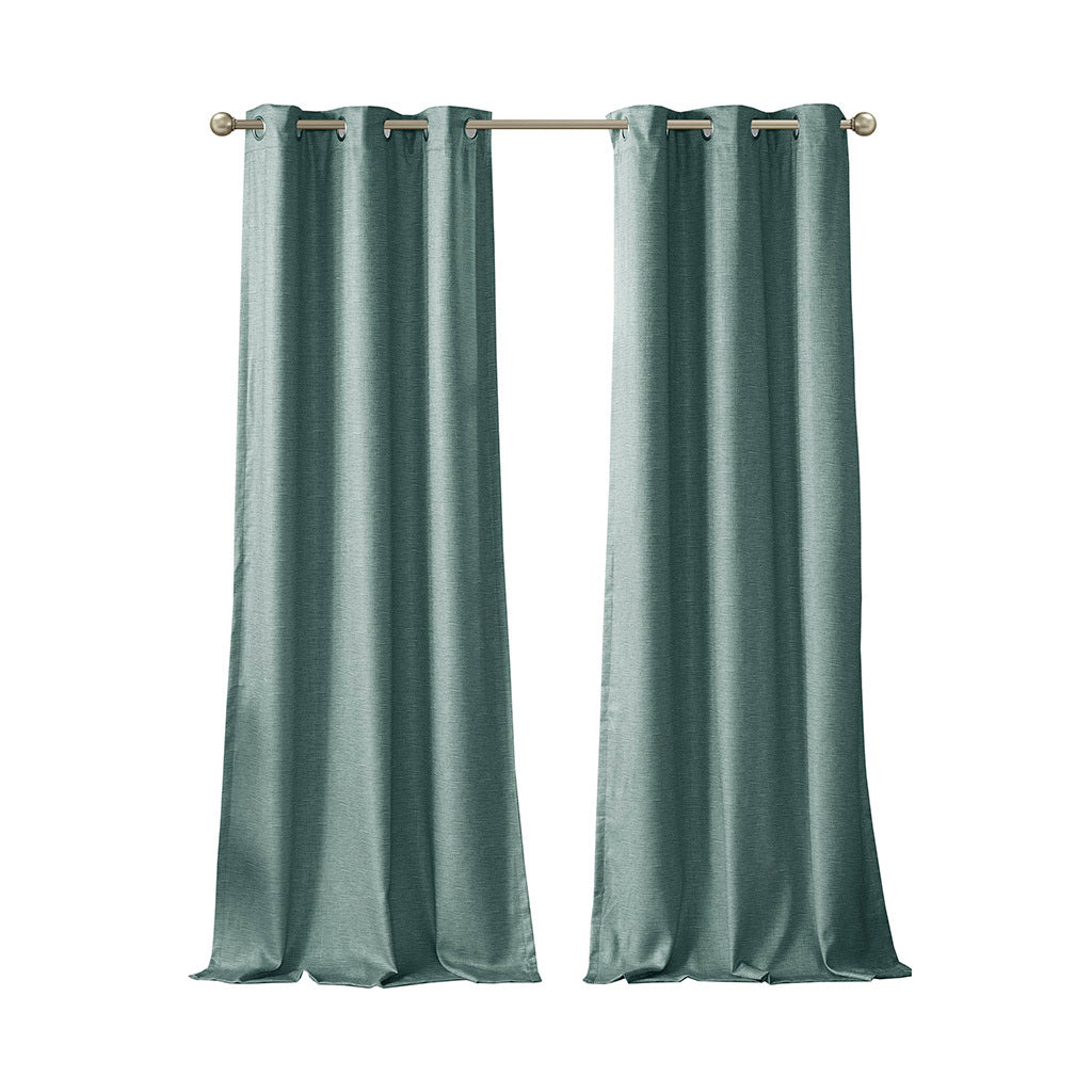 Tonal Printed Faux Silk Total Blackout Curtain Panel Pair