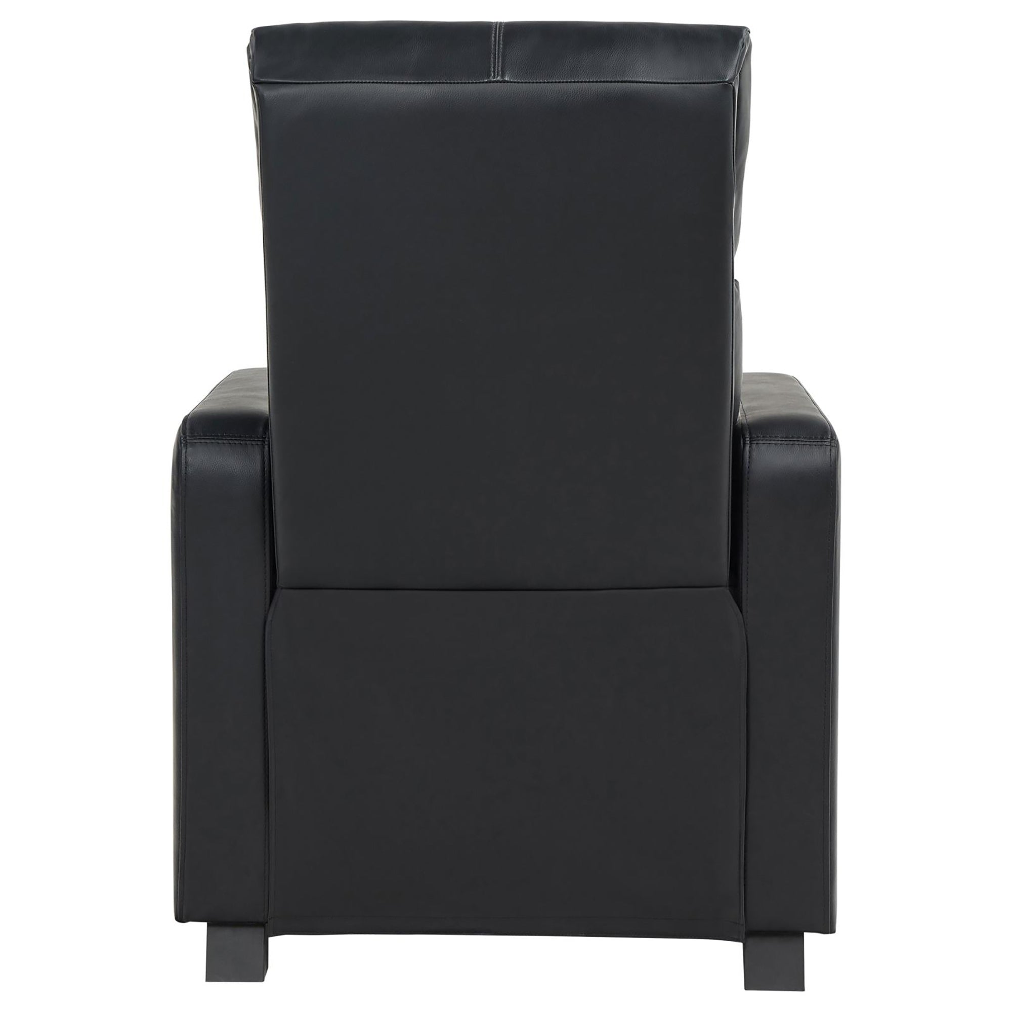 Black Upholstered Push-Back Recliner