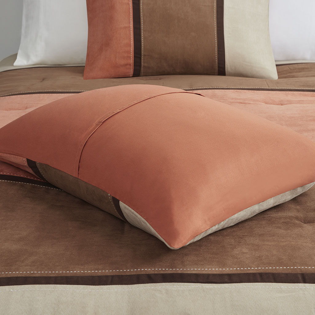 Palisades - King 7 Piece Comforter Set - Coral