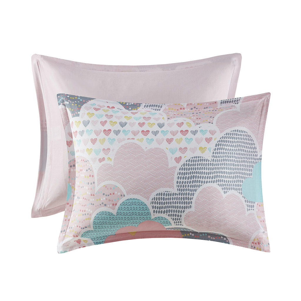 Cloud - Printed Comforter Set - Pink