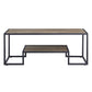 ACME Idella Coffee Table, Rustic Oak & Black Finish LV00324