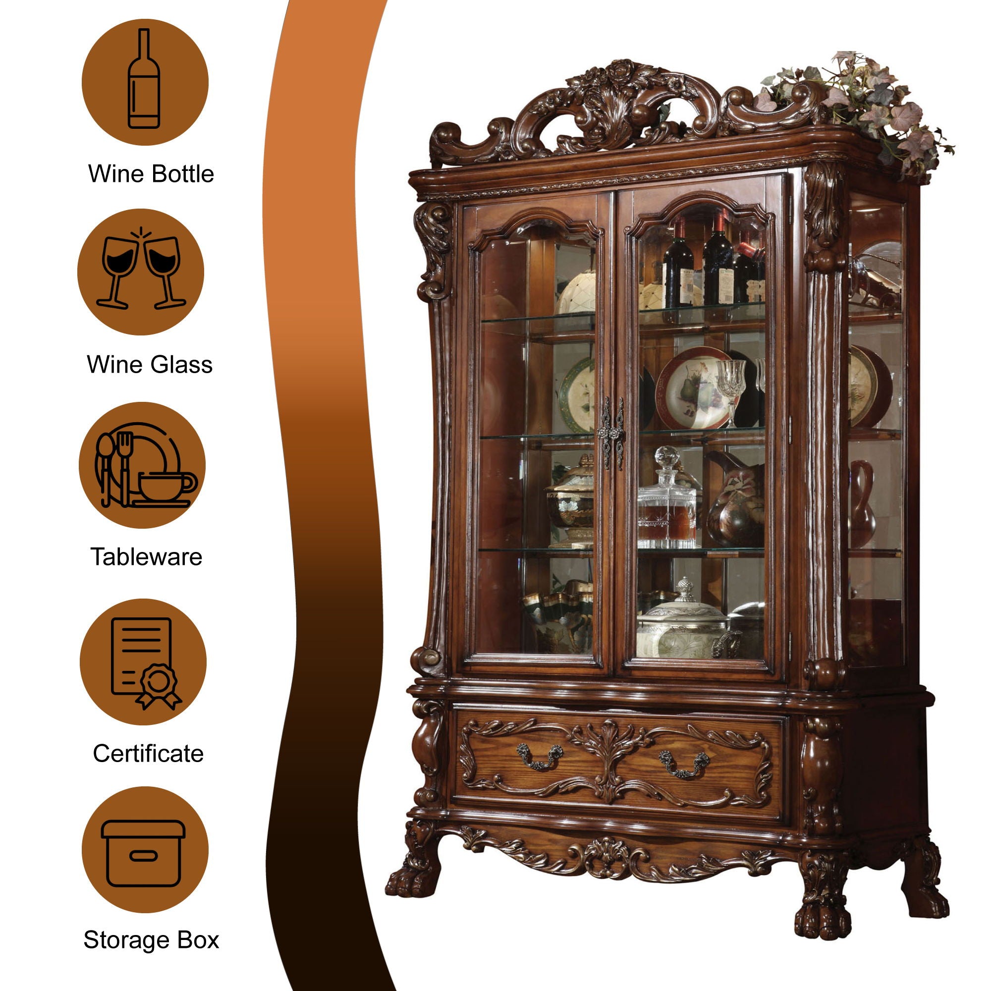 Dresden - Curio - Cherry Oak