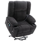 Power Lift Recliner Chair Electric Recliner for Elderly Recliner Chair with Massage and Heating Functions, Remote, Phone Holder Side Pockets and Cup Holders for Living Room, Black