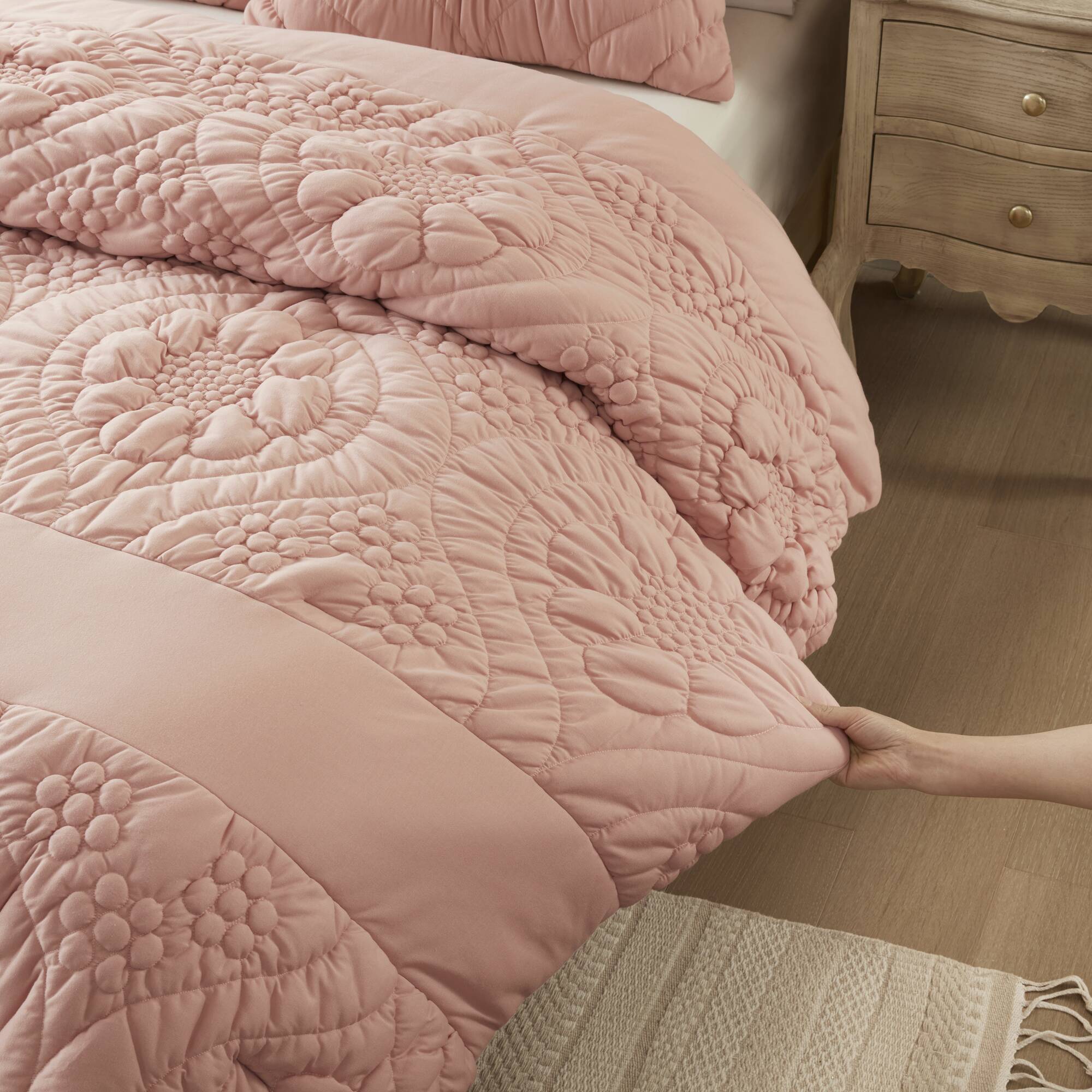Elise - Twin Comforter Set - Pink