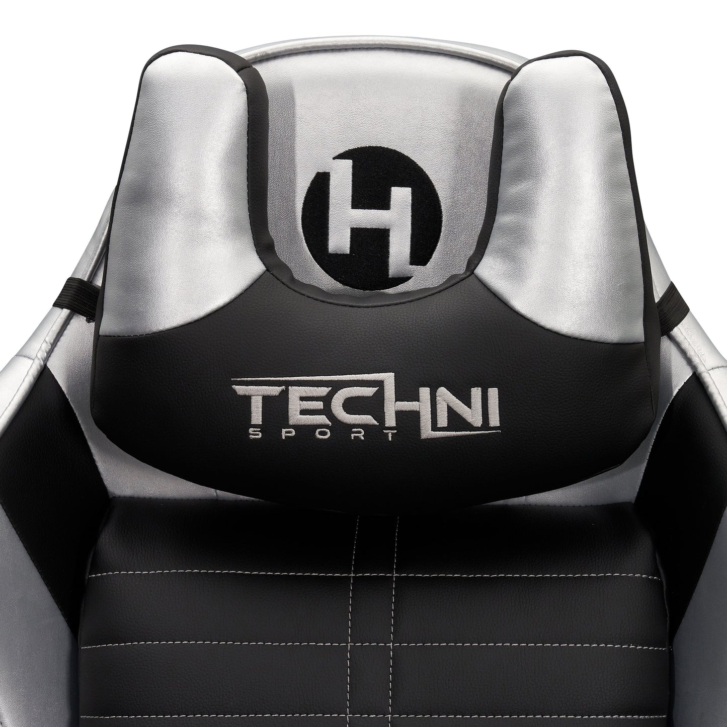 Techni Sport Ergonomic Racing Style Gaming  Chair - Silver