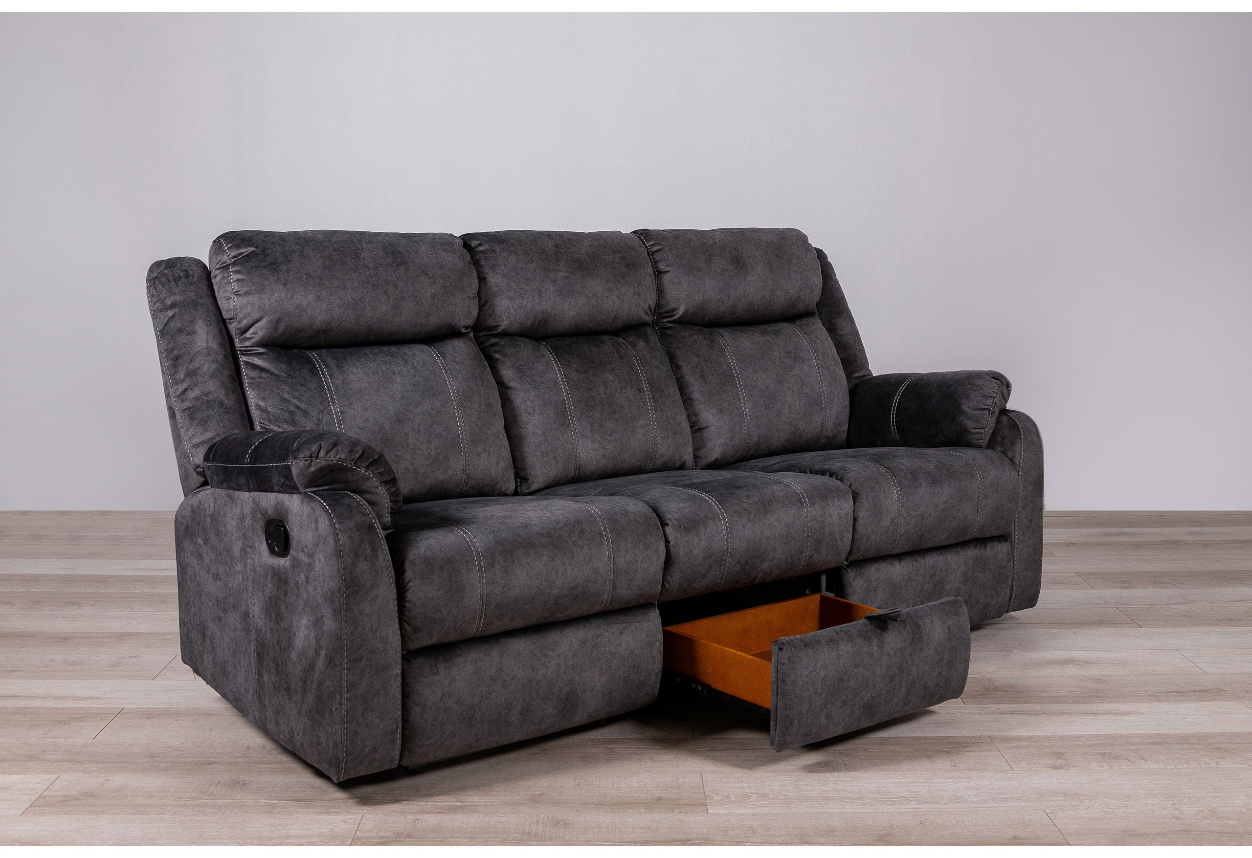 U7303 - Recliner Sofa / Console Power Recliner Loveseat - Granite