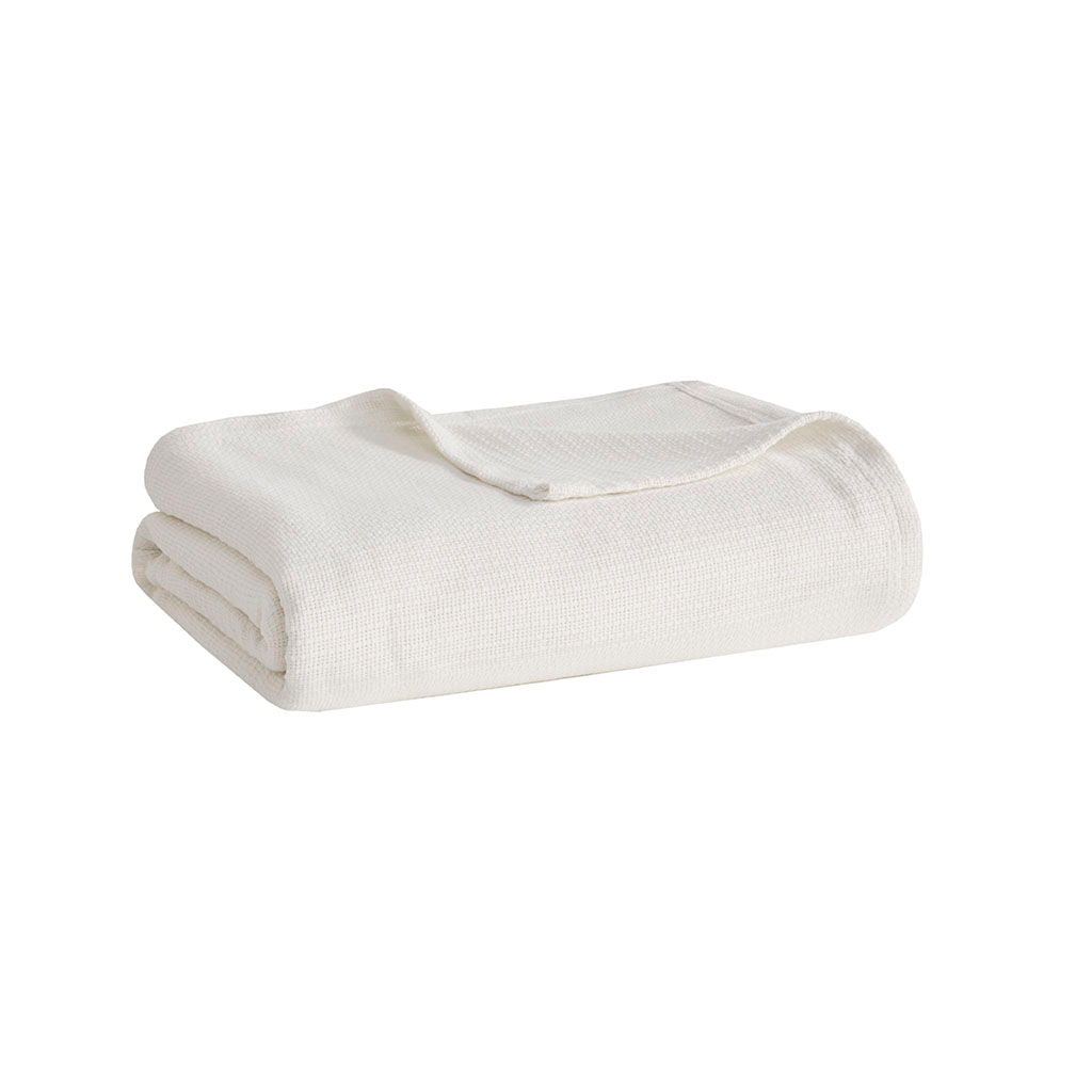 Freshspun Basketweave - Blanket - Cream
