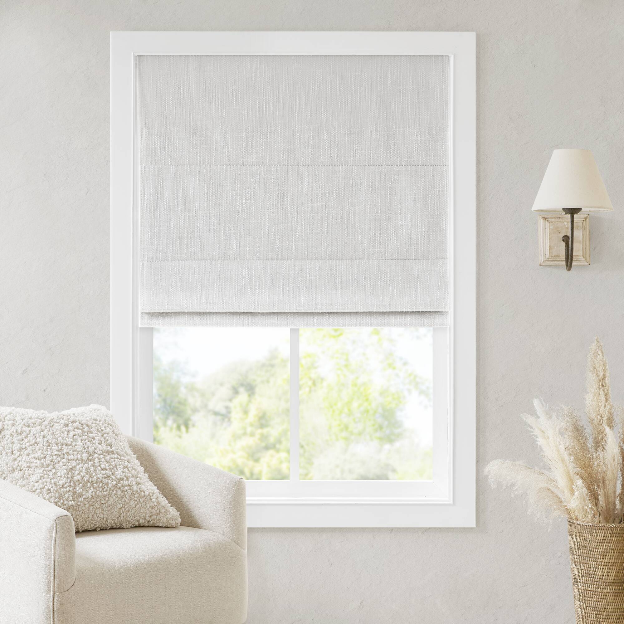 Quincy - 29x64" Total Blackout Cordless Roman Shade - White
