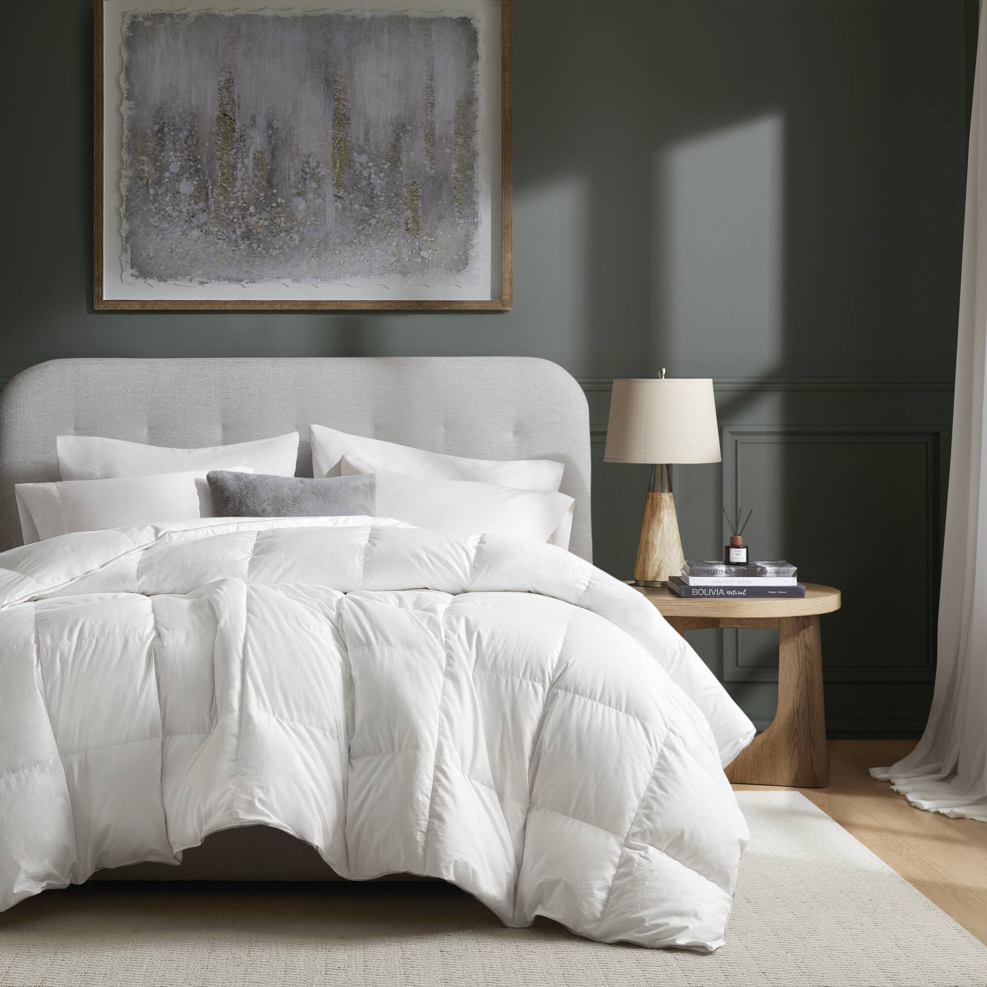 King/California King 100% Shell Comforter - White