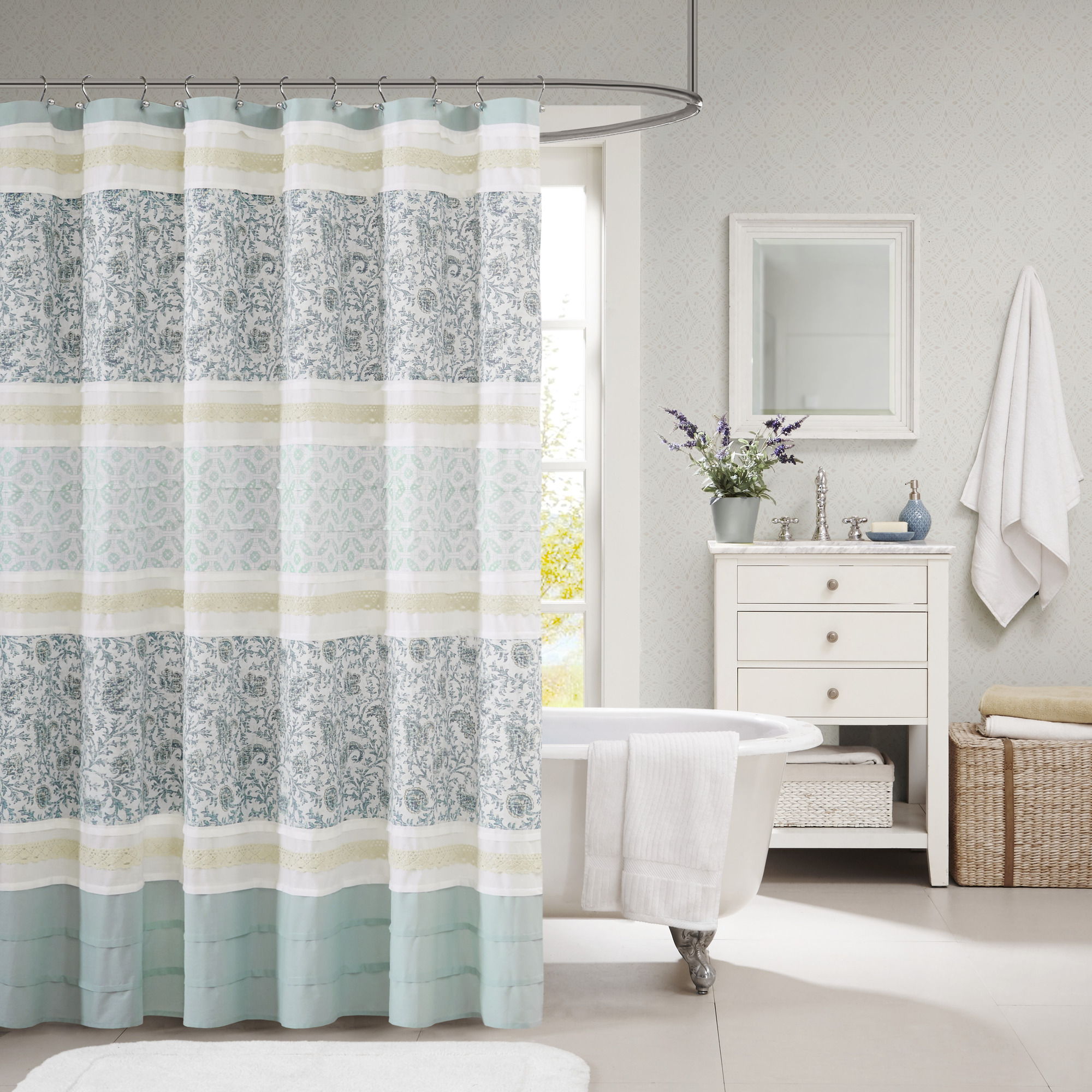 Dawn - Shower Curtain - Blue