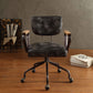 ACME Hallie Office Chair in Vintage Black Top Grain Leather 92411