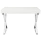 Luster Contemporary Desk in White by LumiSource