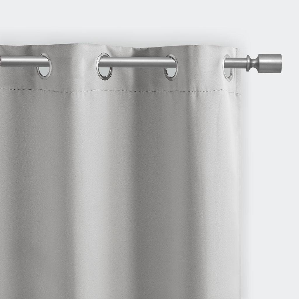 Solid Blackout Triple Weave Grommet Top Curtain Panel Pair