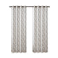 Fretwork Print Grommet Top Window Curtain Panel