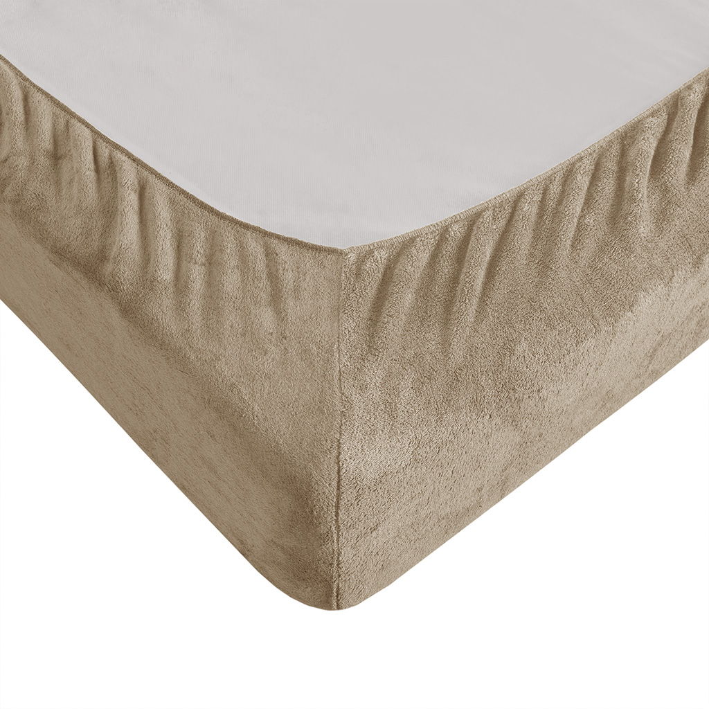 Soloft Plush - 4 Piece Queen Micro Plush Sheet Set - Taupe