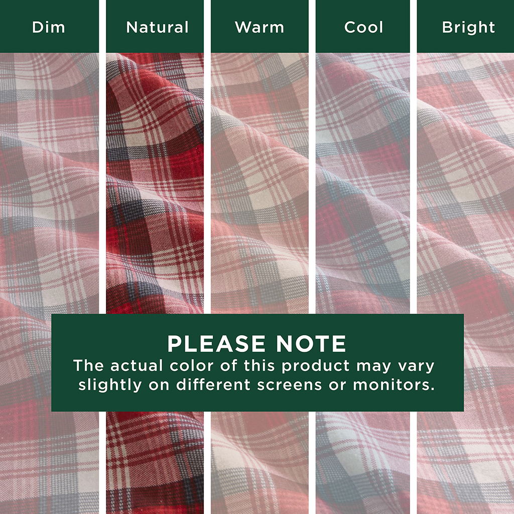 Flannel - 4 Piece Full Sheet Set - Red Plaid