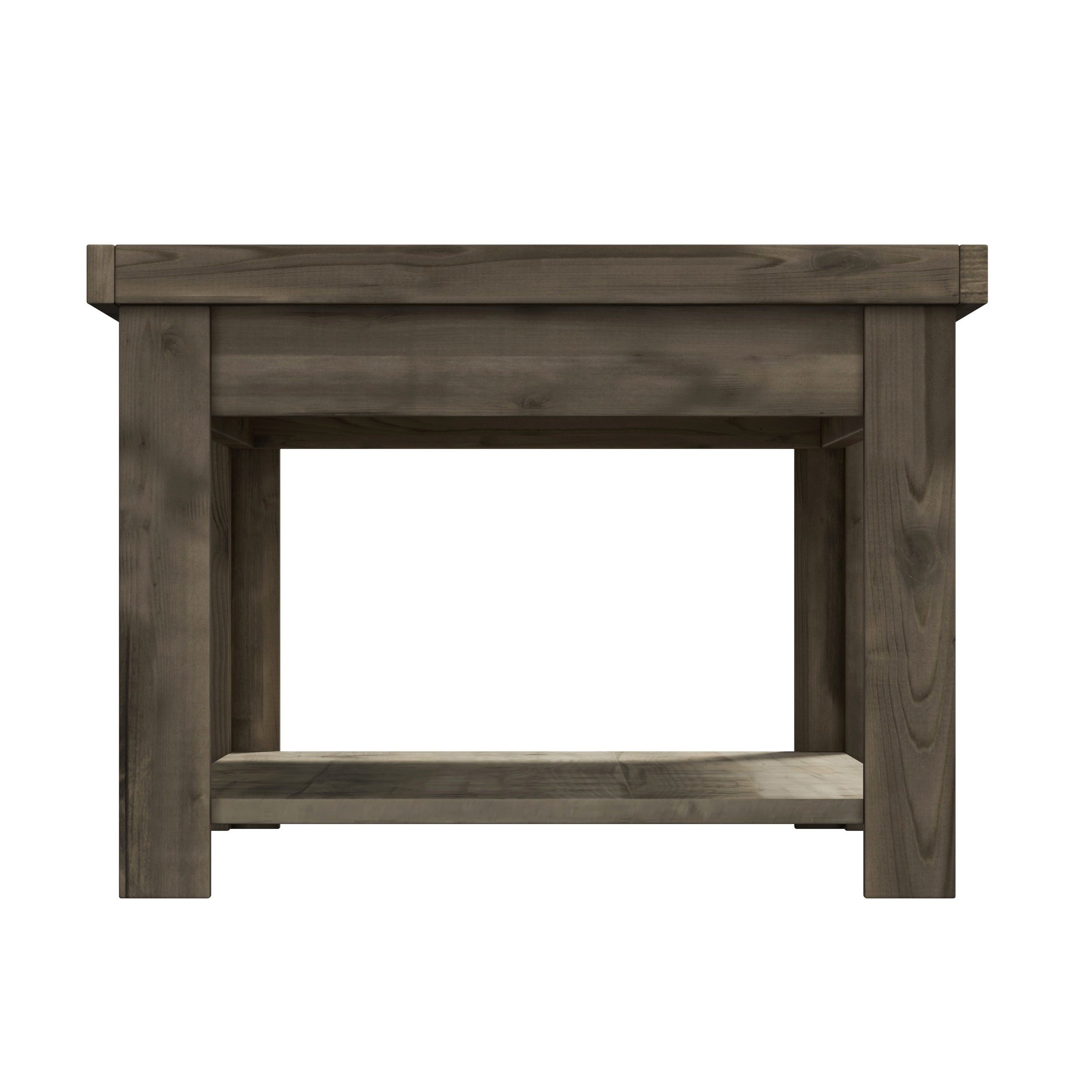 Bridgevine Home Joshua Creek 48 inch Coffee Table, No Assembly Required, Barnwood Finish