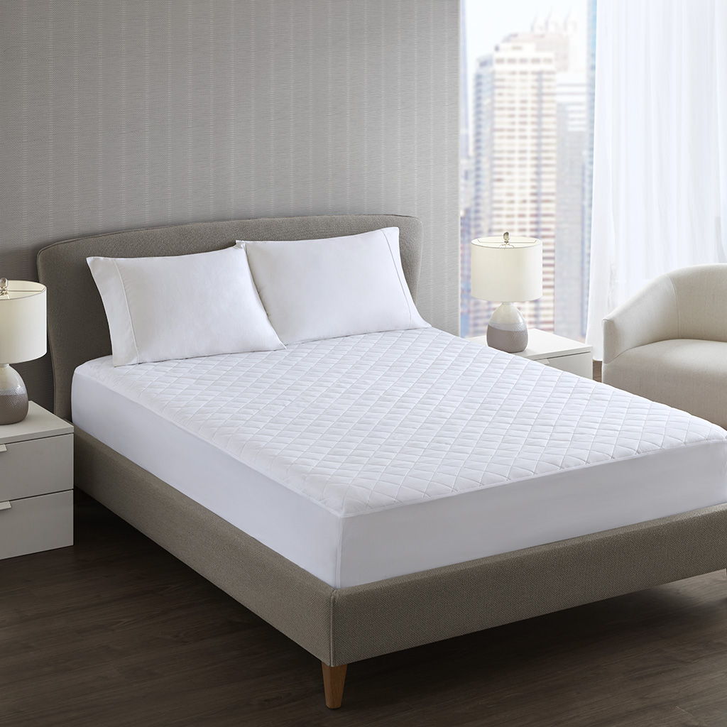 Microfiber Essential - Queen Mattress Pad - White