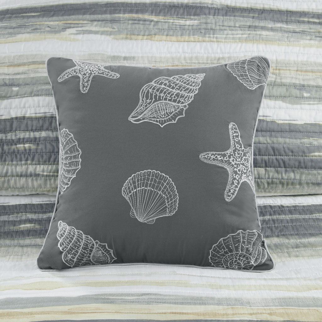 Marina - King 6 Piece Quilted Coverlet Set - Sand