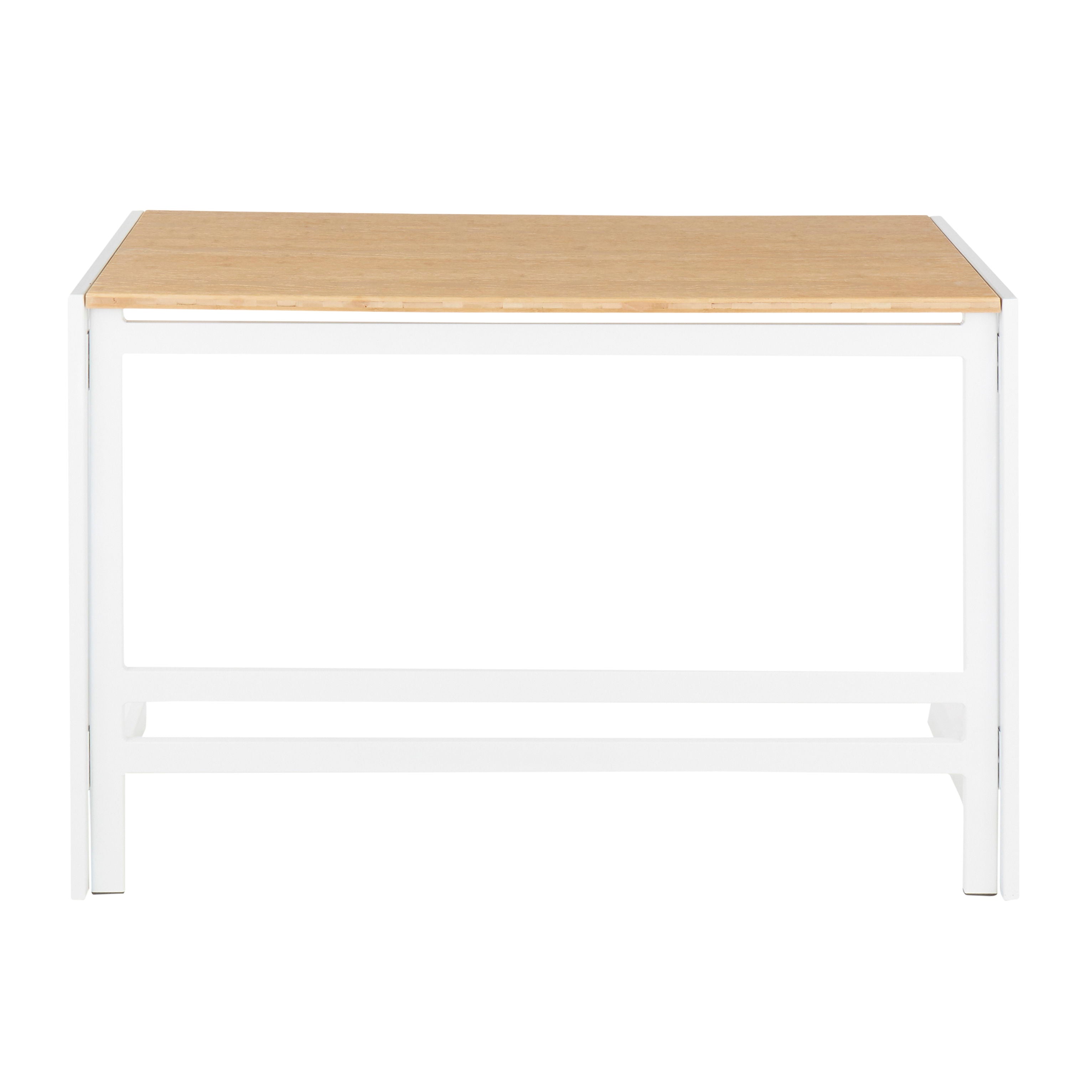 Roman - Industrial Office Desk - White / Natural